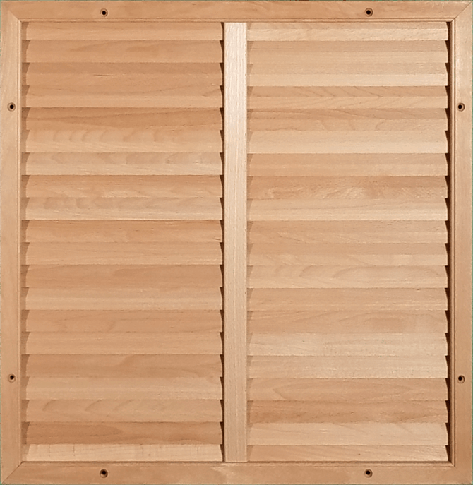 E-Zee Set Custom Wood Louver Vents for Doors.